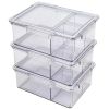 Bento Box Clear Food Storage Container, Set of 3