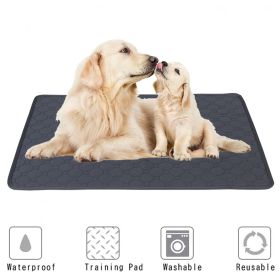 Washable Dog Pet Diaper Mat Waterproof Reusable Training Pad Urine Absorbent Environment Protect Diaper Mat Dog Car Seat Cover (Color: Gray)