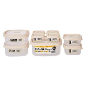 Food Storage Container Set with Easy Locking Lids (Color: White)