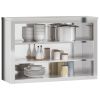 Kitchen Wall Cabinet with Shelves Stainless Steel