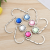 1pc; Portable Metal Foldable Bag Purse Hook Handbag Hanger Diamond Folding Table Hook Table Hanger Desk Hooks